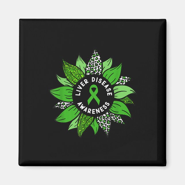 Lebererkrankung Bewusstsein Monat Blume Lebererkra Magnet (Vorne)