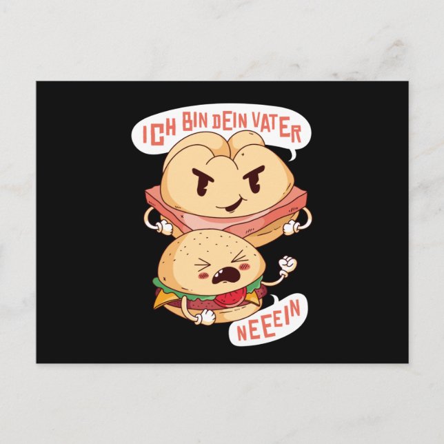 Leberkase Burger Postkarte (Vorderseite)