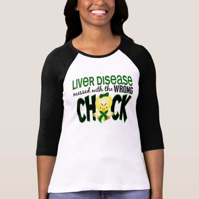 Leberkrankheit verwirrt mit dem falschen Küken T-Shirt (Vorderseite)