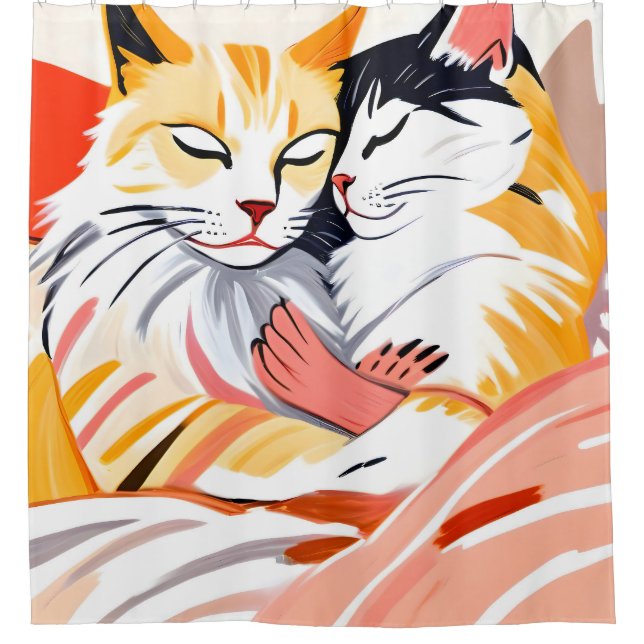 Leberruder Duschvorhang (Vorderseite)