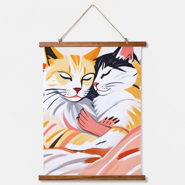 Leberruder Wandteppich Mit Holzrahmen (Vorderseite)