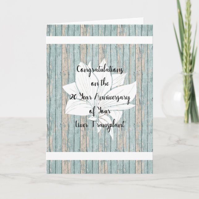 Lebertransplantation 20 Jahre Jubiläum Karte (Vorderseite)