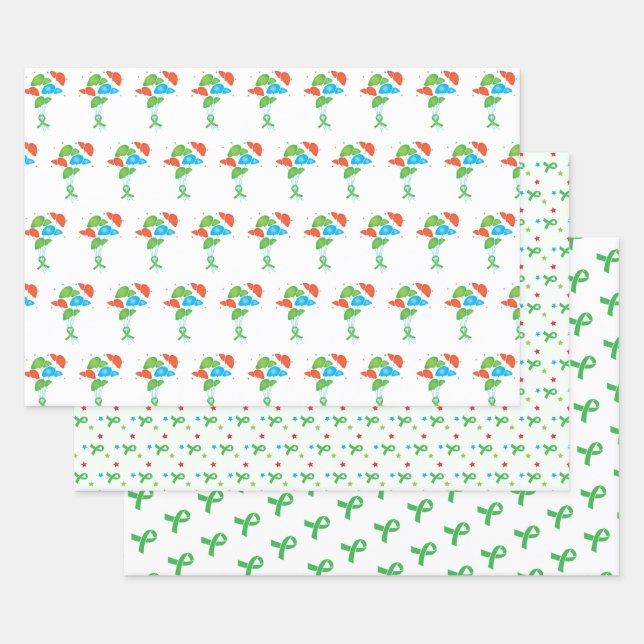 Lebertransplantation farbig geschenkpapier set (Set)