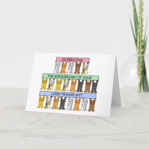 Lebertransplantation Jahrestag Herzlichen Glückwun Karte