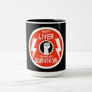Lebertransplantation Zweifarbige Tasse