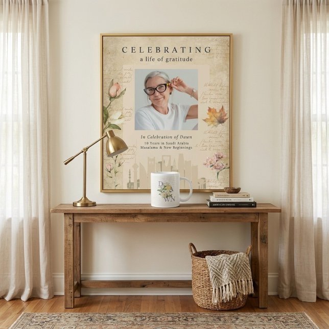 Lebewohl Saudi-Arabien Andenken, Dankes Tribut Poster (Preserve your most cherished journey with this refined, customizable "Quiet Luxury" tribute set.)