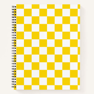 Lebhaft gelb kariert notizbuch
