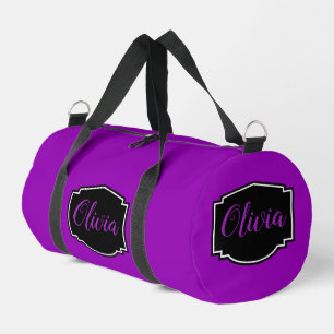 Lebhaft, kühl Fuchsia Lila Personalisiert Duffle Bag