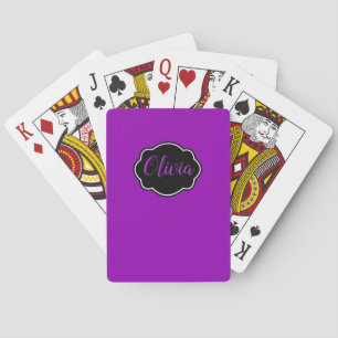 Lebhaft, kühl Fuchsia Lila Personalisiert Spielkarten
