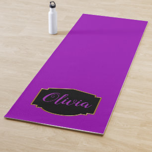 Lebhaft, kühl Fuchsia Lila Personalisiert Yogamatte