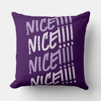 Lebhaft "NICE!!!!!" Muster dekoratives Kissen
