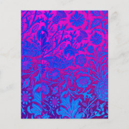 Lebhaft, ombre, art nouveau,William Morris,lila, Flyer