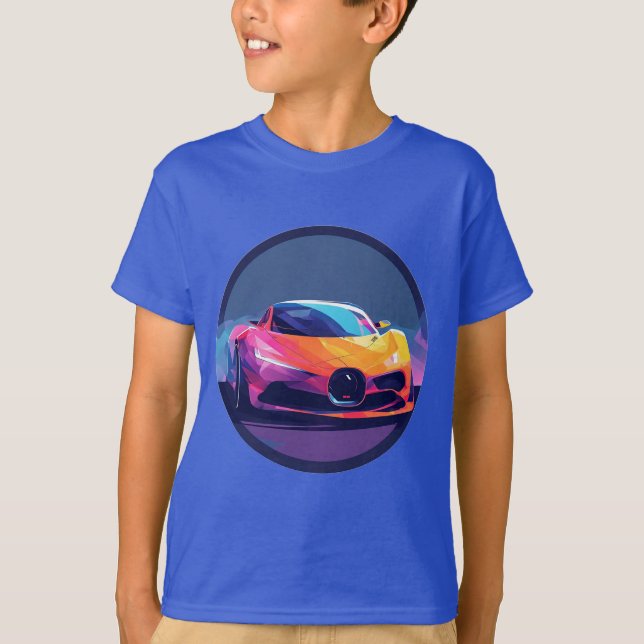Lebhaft renommierter Sportwagen T-Shirt (Vorderseite)