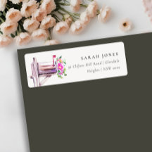 Lebhaft rosa Floral Mailbox Wir haben bewegte Adre