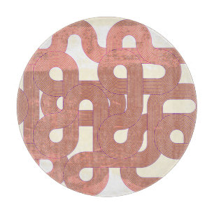 Lebhaft Vintag: Abstrakte, farbenfrohe Linien Schneidebrett