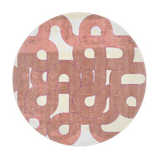 Lebhaft Vintag: Abstrakte, farbenfrohe Linien Schneidebrett