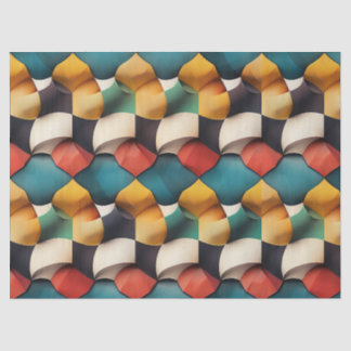 Lebhafte 3D-Petalwave Geometrie in fett Farbe Seidenpapier