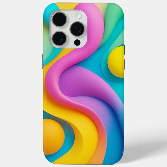 Lebhafte Abstrakte 3D-Formen Case-Mate iPhone Hülle (Rückseite)