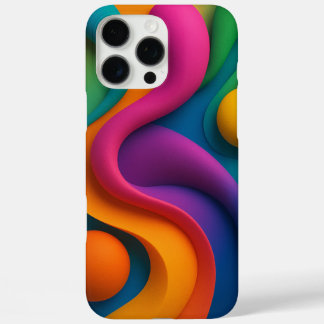 Lebhafte Abstrakte 3D-Formen iPhone 16 Pro Max Hülle