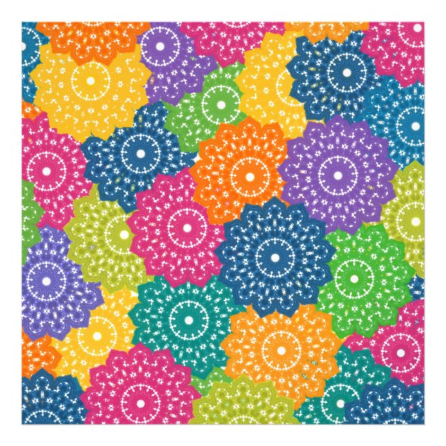 Lebhafte Abstrakte Blume Fotodruck (Vorne)