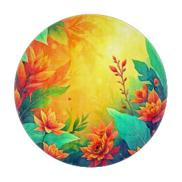 Lebhafte Abstrakte Blumenbeauty Schneidebrett