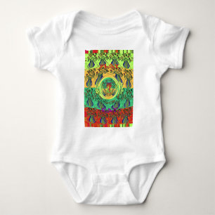 Lebhafte Abstrakte Blumenkunst Baby Strampler