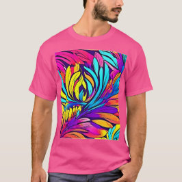 Lebhafte Abstrakte Blüte T-Shirt