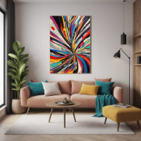 Lebhafte Abstrakte Explosion Moderne Kunst