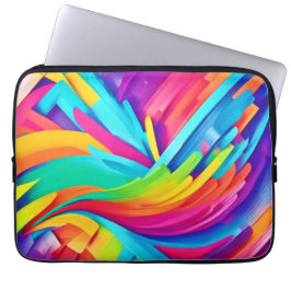 Lebhafte Abstrakte Formen Kunst Laptopschutzhülle