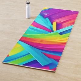 Lebhafte Abstrakte Formen Kunst Yogamatte