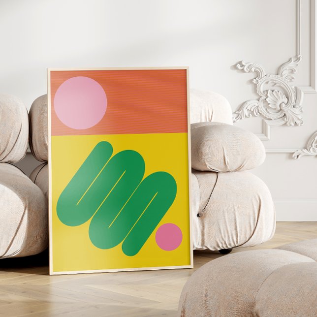 Lebhafte Abstrakte geometrische Mitteljahrsästhesi Poster (Von Creator hochgeladen)