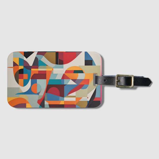 Lebhafte Abstrakte Kunst - expressives und farbenf Gepäckanhänger (Vorderseite (Horizontal))