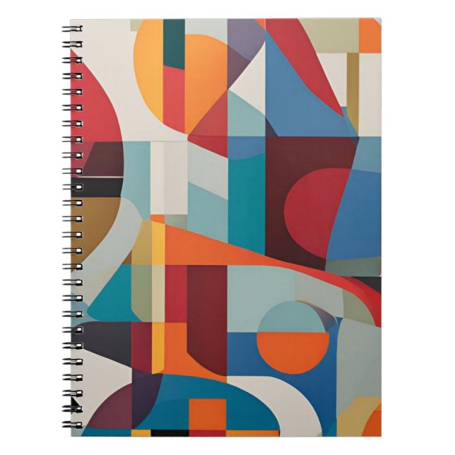 Lebhafte Abstrakte Kunst - expressives und farbenf Notizblock (Vorderseite)