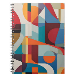 Lebhafte Abstrakte Kunst - expressives und farbenf Notizblock