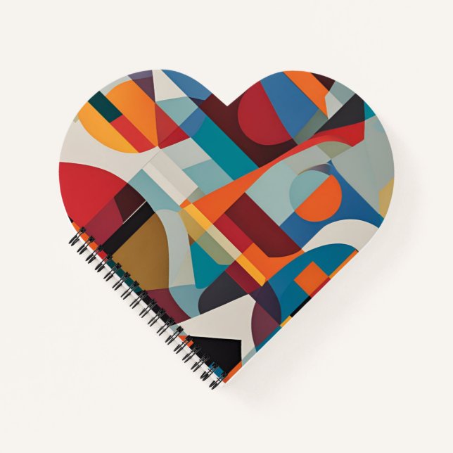 Lebhafte Abstrakte Kunst - expressives und farbenf Notizbuch (Vorderseite)