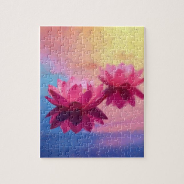 Lebhafte Abstrakte Lotus-Blume Puzzle (Vertikal)