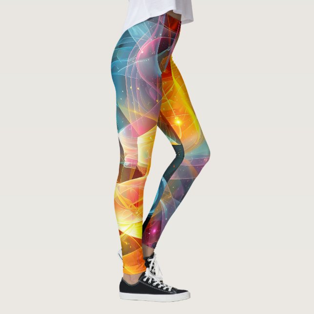 Lebhafte Abstrakte Muster-Leggings Leggings (Rechts)