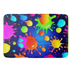 Lebhafte Abstrakte Paint-Explosion Badematte