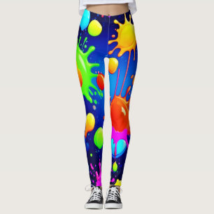 Lebhafte Abstrakte Paint-Explosion Leggings
