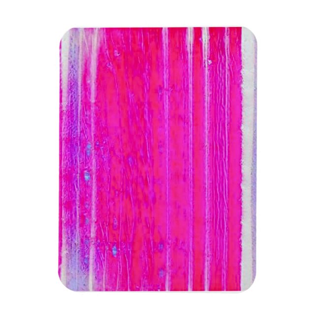 Lebhafte Abstrakte Rosa und Lila Streifen Kunst, D Magnet (Vertikal)