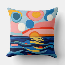 Lebhafte Abstrakte Seascape Kissen