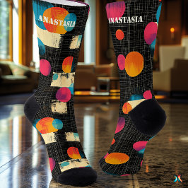 Lebhafte Abstrakte Socken mit fett-farbigen Muster