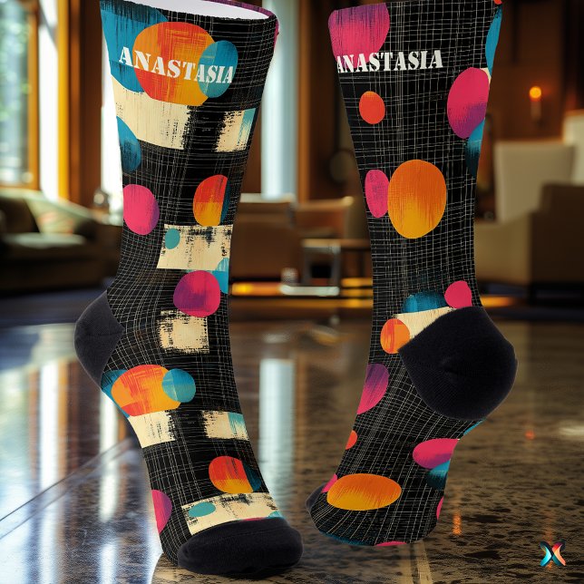 Lebhafte Abstrakte Socken mit fett-farbigen Muster (Von Creator hochgeladen)