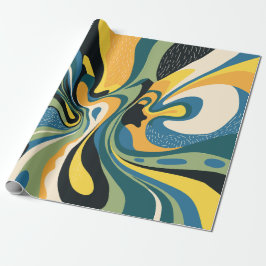Lebhafte Abstrakte Swirl Art Geschenkpapier