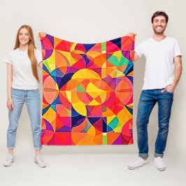Lebhafte Abstrakte Symmetrie Fleecedecke
