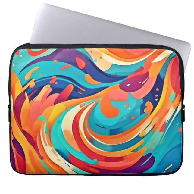 Lebhafte Abstrakte Traumlandschaft Laptopschutzhülle (Vorderseite)