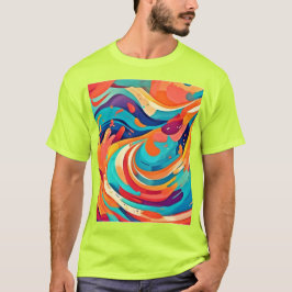 Lebhafte Abstrakte Traumlandschaft T-Shirt