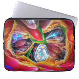 Lebhafte Abstrakte Tulip Reflections Laptopschutzhülle