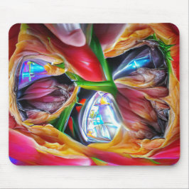 Lebhafte Abstrakte Tulip Reflections Mousepad
