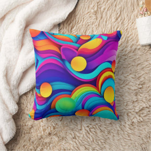 Lebhafte Abstrakte Wave Art Kissen
